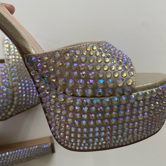 Steve Madden Rhinestone Platform Heels - Picture 9 of 10